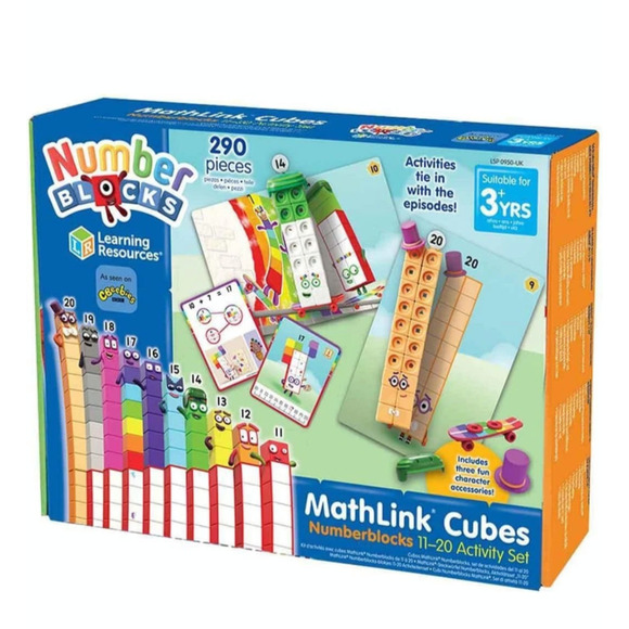 Learning Resources Number blocks MathLink Cubes 11-20 Activity Set - Picture 6 of 6